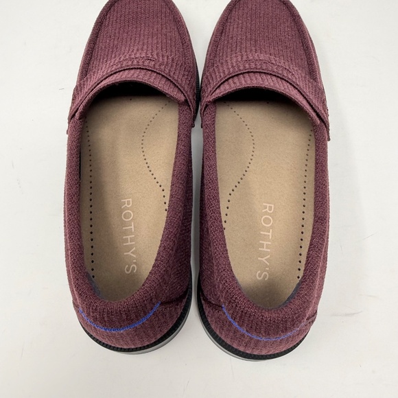 New Rothy's The ReVelvet Penny Loafer Revelvet Syrah Sz 9 - Picture 12 of 13
